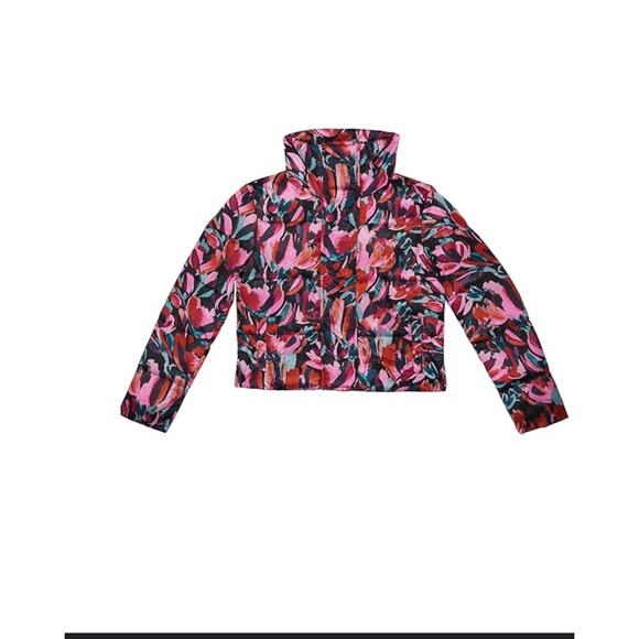 Milly Hayes cropped puffer floral jacket S multicolor - Picture 1 of 4